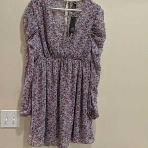 Purple floral dress